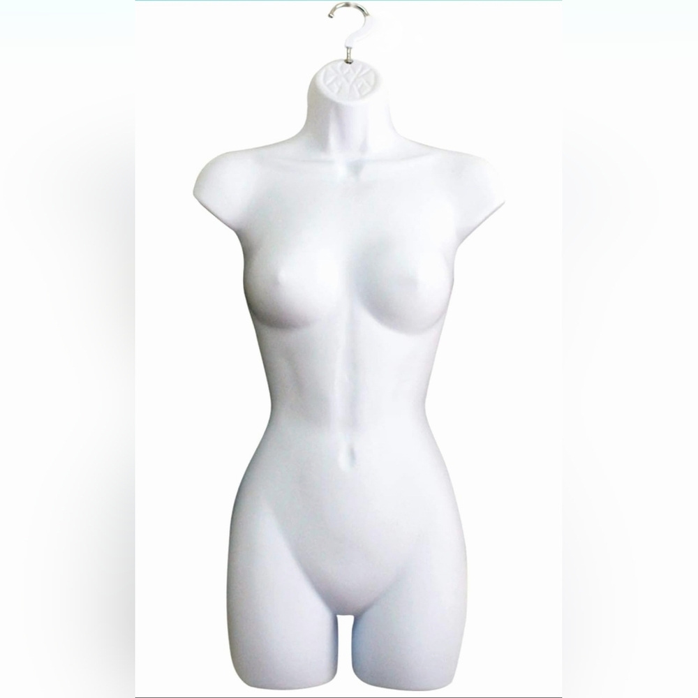 New Heavy-Duty Female Hollow-Back Torso Display Mannequin INCLUDES HANGING HOOK!